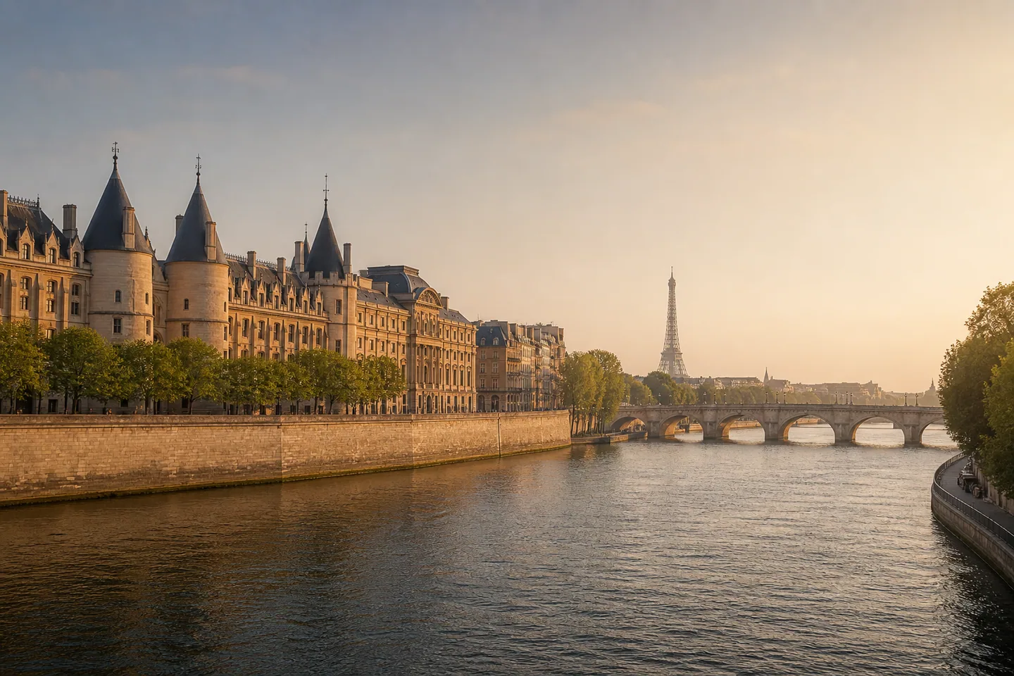 Illustration originale des quais de Seine à Paris